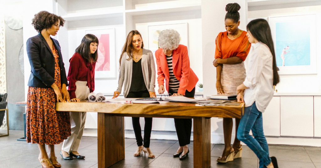 women having a meeting